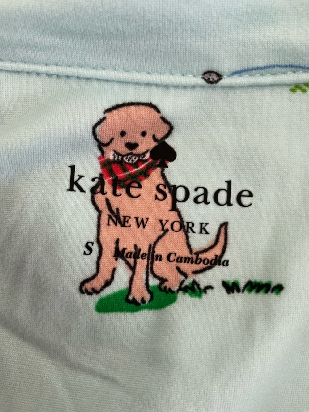 NWT Kate Spade Dog Golf Themed Short Sleeve Shorty Pajama Set Size S Preppy - Picture 8 of 13